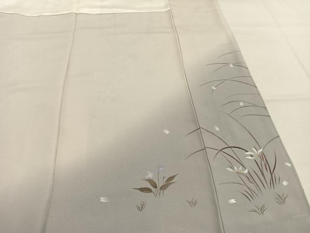 平和屋着物●夢工芸　染の新井　訪問着　恋瀬工房　手描き　枝桜文　暈し染め　金彩　保証書・反端付き　正絹　逸品　AABK7680fy