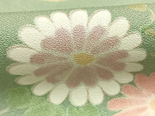 平和屋着物●上質な小紋　草花文　正絹　逸品　AABK7686fy