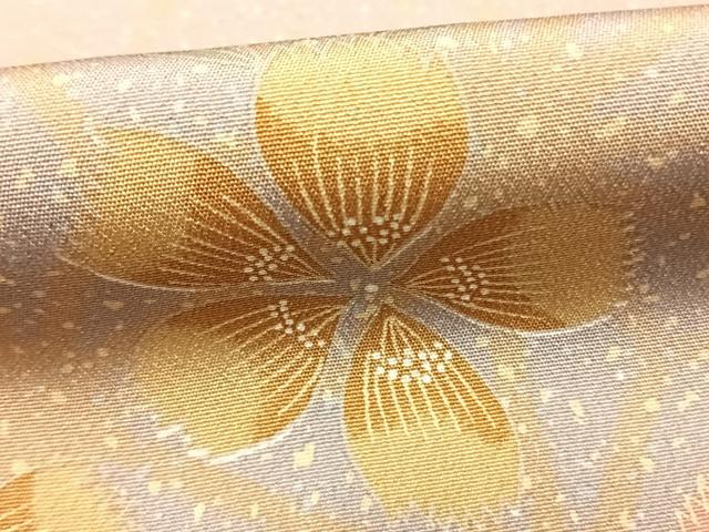 平和屋着物●上質な小紋　草花文　正絹　逸品　AABK7687fy