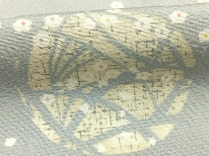 平和屋着物●上質な小紋　舞花文　正絹　逸品　AABK7690fy