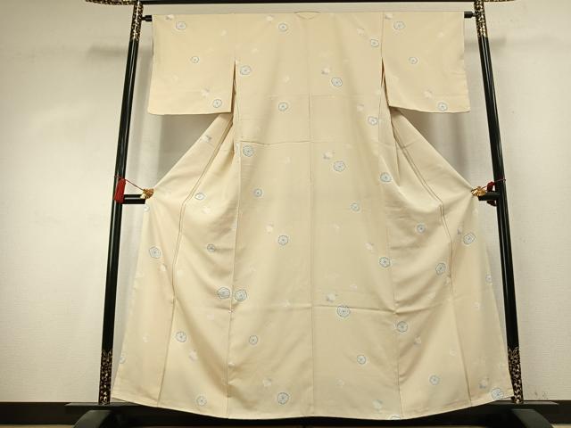 平和屋着物●上質な小紋　舞桜文　蛍暈し　正絹　逸品　AABK7711fy