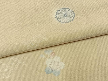 平和屋着物●上質な小紋　舞桜文　蛍暈し　正絹　逸品　AABK7711fy