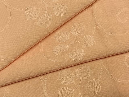 平和屋着物●上質な色無地　花唐草地紋　人色　正絹　逸品　未使用　AABK7712fy