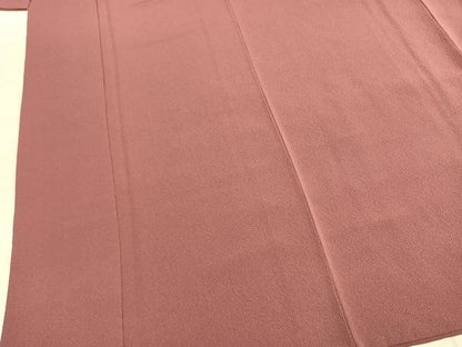 平和屋着物●ファッションデザイナー 花井幸子　色無地　蘇芳香色　正絹　逸品　AABK7722fy