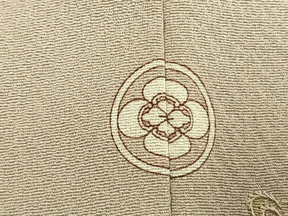 平和屋着物●訪問着　中国三大刺繍　汕頭刺繍　スワトウ刺繍　総刺繍　翠山刺繍　花唐草文　暈し染め　正絹　逸品　AABK7724fy
