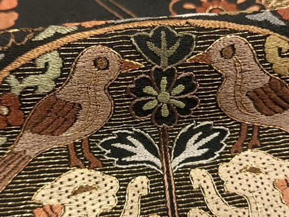 平和屋着物●豪華黒留袖　総刺繍　花鳥文　金糸　正絹　逸品　未使用　AABK7729fy
