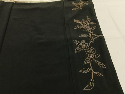 平和屋着物●豪華黒留袖　総刺繍　花鳥文　金糸　正絹　逸品　未使用　AABK7729fy