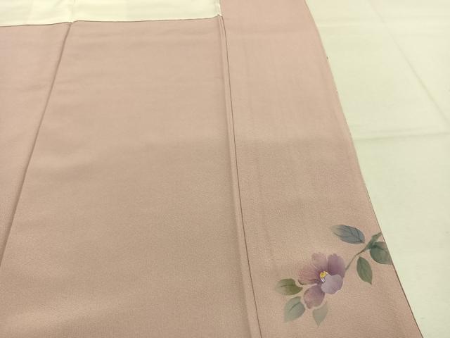 平和屋着物●訪問着　手描き　枝花文　暈し染め　正絹　逸品　AABK7736fy