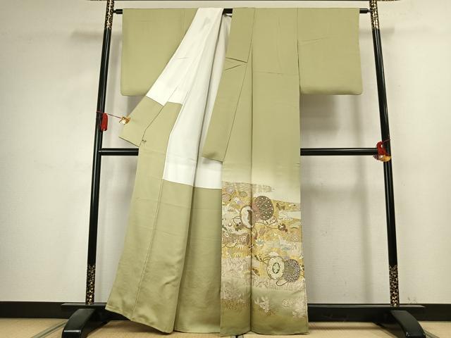 平和屋着物●豪華色留袖　作家物　寿光織　吉祥鼓文　暈し染め　金銀糸　さが美扱い　正絹　逸品　AABK7738fy