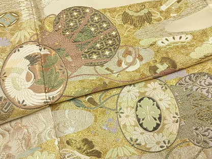 平和屋着物●豪華色留袖　作家物　寿光織　吉祥鼓文　暈し染め　金銀糸　さが美扱い　正絹　逸品　AABK7738fy