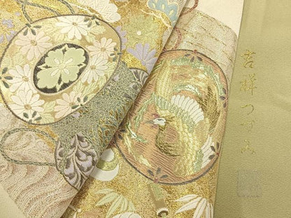 平和屋着物●豪華色留袖　作家物　寿光織　吉祥鼓文　暈し染め　金銀糸　さが美扱い　正絹　逸品　AABK7738fy