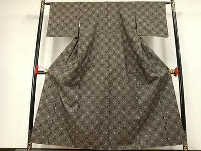 平和屋着物●本場大島紬　龍郷絣　正絹　逸品　未使用　AABK7739fy