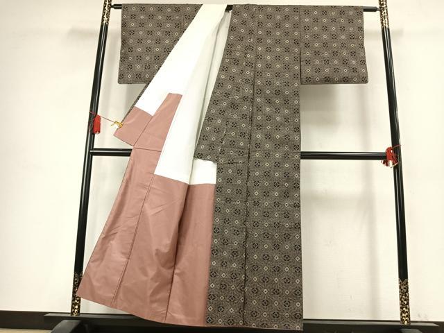 平和屋着物●本場大島紬　龍郷絣　正絹　逸品　未使用　AABK7739fy