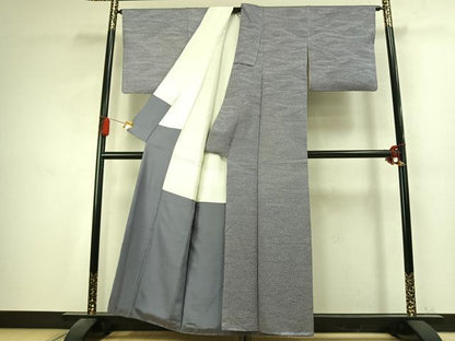 平和屋着物●上質な小紋　大小あられ　正絹　逸品　AABK7741fy
