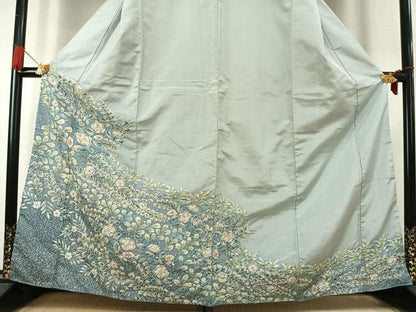 平和屋着物●本場染大島紬　訪問着　絞り　辻が花　正絹　逸品　AABK7744fy