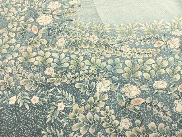 平和屋着物●本場染大島紬　訪問着　絞り　辻が花　正絹　逸品　AABK7744fy