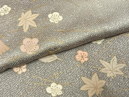 平和屋着物●訪問着　刺繍　梅　松葉　暈し染め　金糸　金彩　正絹　逸品　AABK7745fy