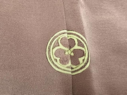 平和屋着物●上質な色無地　草花地紋　浅紫色　正絹　逸品　AABK7746fy