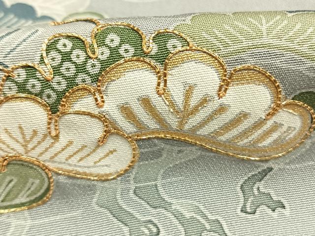 平和屋着物●豪華色留袖　駒刺繍　風景人物文　金彩　正絹　逸品　未使用　AABK7752fy