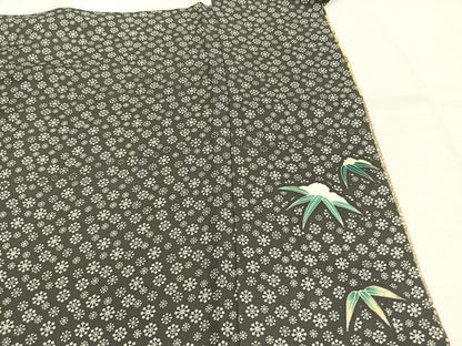 平和屋着物●訪問着　笹竹文　金彩　正絹　逸品　AABK7758fy