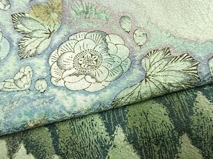平和屋着物●吉乃一廉　幻の辻が花　訪問着　絞り　暈し染め　銀通し地　正絹　逸品　AABK7761fy