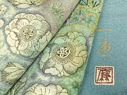 平和屋着物●吉乃一廉　幻の辻が花　訪問着　絞り　暈し染め　銀通し地　正絹　逸品　AABK7761fy