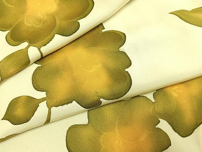 平和屋着物●上質な小紋　地紋起こし　枝花文　正絹　逸品　AABK7765fy