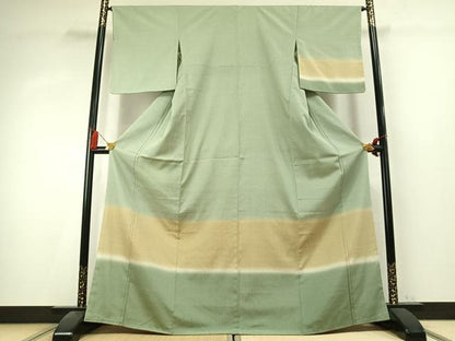 平和屋着物●訪問着　お召地　霞文　暈し染め　正絹　逸品　AABK7769fy