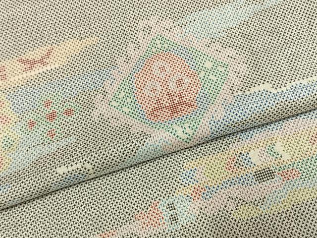 平和屋着物●本場大島紬　白大島　7マルキ　幾何学文様　正絹　逸品　未使用　AABK7771fy
