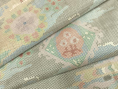 平和屋着物●本場大島紬　白大島　7マルキ　幾何学文様　正絹　逸品　未使用　AABK7771fy