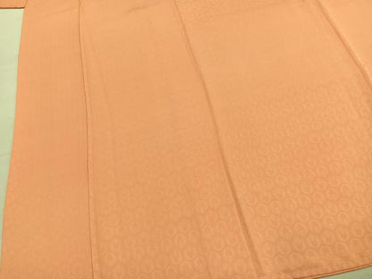平和屋着物●上質な色無地　下がり藤地紋　赤香色　正絹　逸品　AABK7781fy