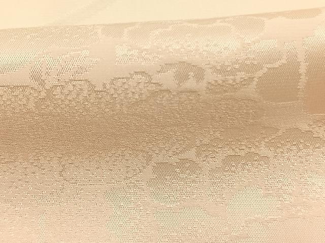 平和屋着物●振袖用長襦袢　袷　扇面花地紋　暈し染め　半衿刺繍　正絹　逸品　AABK7787fy