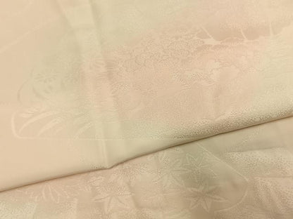 平和屋着物●振袖用長襦袢　袷　扇面花地紋　暈し染め　半衿刺繍　正絹　逸品　AABK7787fy