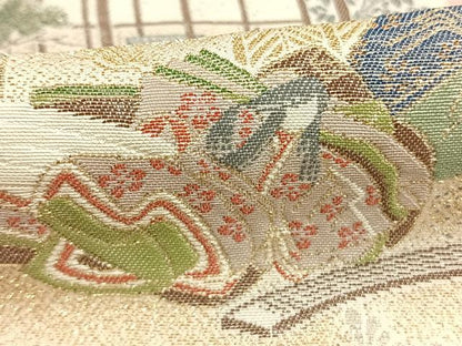 平和屋着物●豪華色留袖　寿光織　人物風景文　暈し染め　金糸　正絹　逸品　AABK7788fy