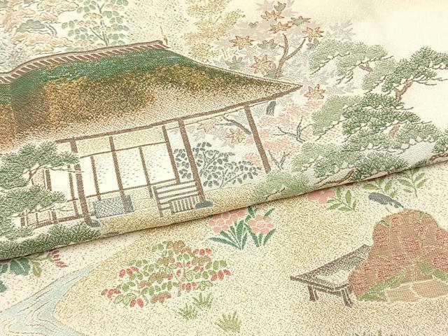 平和屋着物●豪華色留袖　寿光織　人物風景文　暈し染め　金糸　正絹　逸品　AABK7788fy