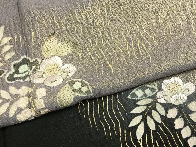 平和屋着物●十日町　名門　滝泰謹製　訪問着　絞り　刺繍　辻が花　暈し染め　金糸　金彩　正絹　逸品　AABK7795fy