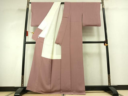 平和屋着物●上質な色無地　鴇浅葱色　正絹　逸品　AABK7796fy
