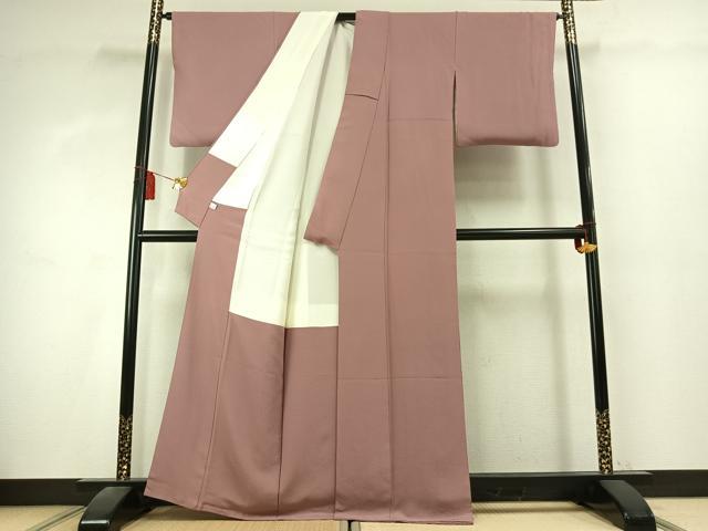 平和屋着物●上質な色無地　鴇浅葱色　正絹　逸品　AABK7796fy