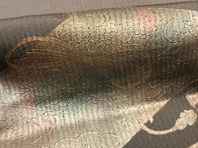 平和屋着物●訪問着　文箱文　暈し染め　金銀彩　正絹　逸品　AABK7797fy