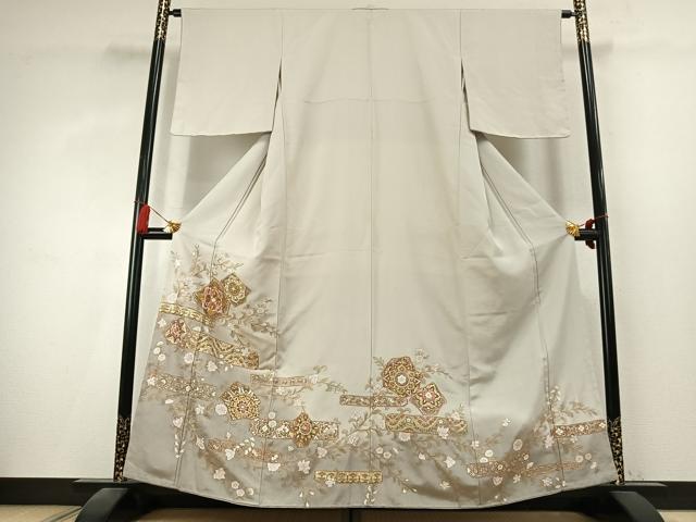 平和屋着物●豪華色留袖　中国三大刺繍　汕頭刺繍　スワトウ刺繍　吉祥花文　暈し染め　金糸　金彩　やまと誂製　正絹　逸品　AABK7798fy