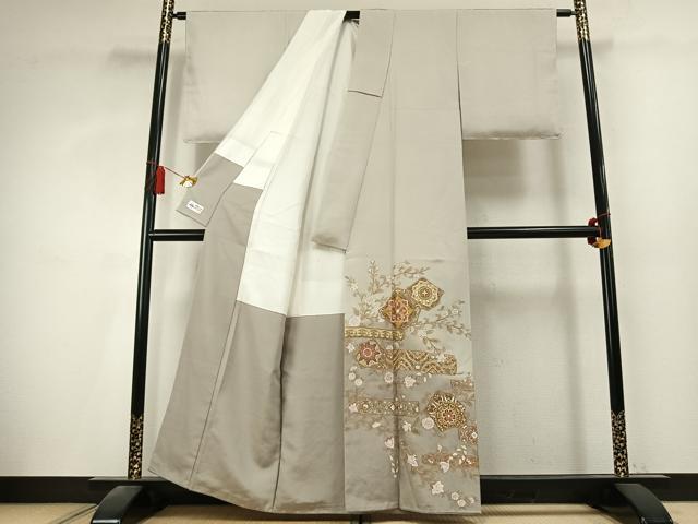 平和屋着物●豪華色留袖　中国三大刺繍　汕頭刺繍　スワトウ刺繍　吉祥花文　暈し染め　金糸　金彩　やまと誂製　正絹　逸品　AABK7798fy