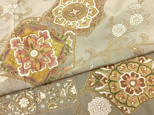 平和屋着物●豪華色留袖　中国三大刺繍　汕頭刺繍　スワトウ刺繍　吉祥花文　暈し染め　金糸　金彩　やまと誂製　正絹　逸品　AABK7798fy