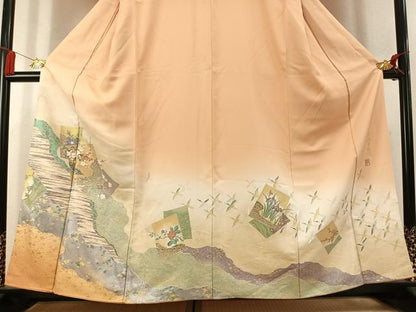 平和屋着物●豪華色留袖　作家物　寿光織　飛翔華琳派　暈し染め　金銀糸　正絹　逸品　AABK7802fy