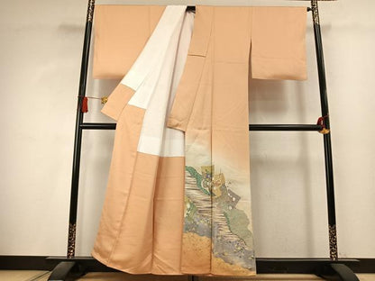 平和屋着物●豪華色留袖　作家物　寿光織　飛翔華琳派　暈し染め　金銀糸　正絹　逸品　AABK7802fy