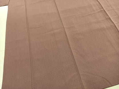 平和屋着物●上質な色無地　二藍色　正絹　逸品　AABK7804fy