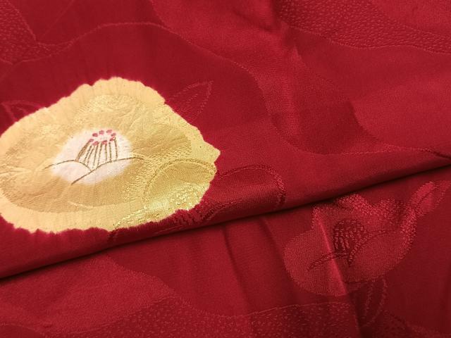 平和屋着物●長襦袢　袷　舞花文　金彩　正絹　逸品　AABK7808fy