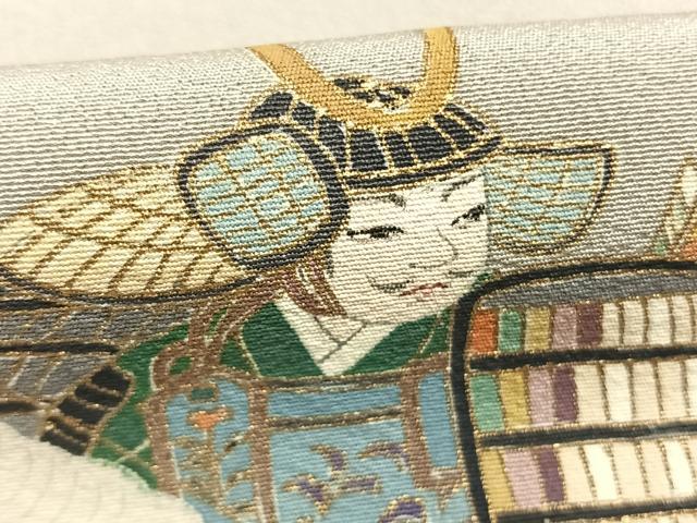 平和屋着物●訪問着　作家物　人物馬文　暈し染め　金彩　正絹　逸品　AABK7810fy