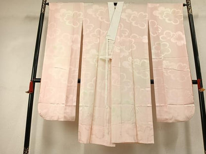 平和屋着物●振袖用長襦袢　無双仕立て　舞花地紋　暈し染め　正絹　逸品　AABK7812fy