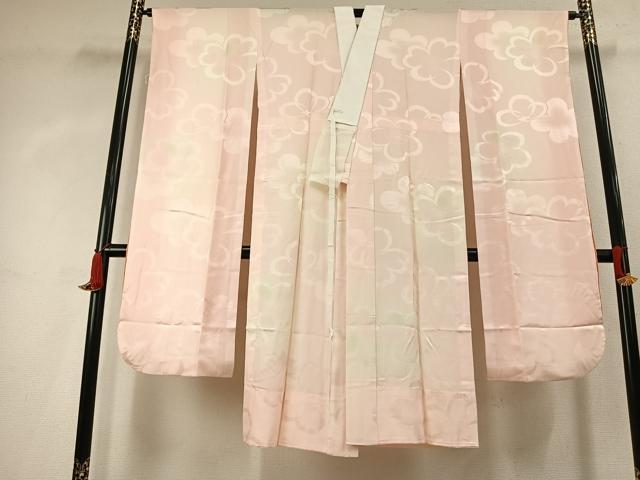 平和屋着物●振袖用長襦袢　無双仕立て　舞花地紋　暈し染め　正絹　逸品　AABK7812fy