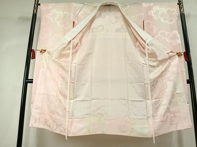 平和屋着物●振袖用長襦袢　無双仕立て　舞花地紋　暈し染め　正絹　逸品　AABK7812fy
